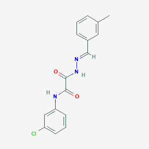 molecular formula C16H14ClN3O2 B11110684 N-(3-chlorophenyl)-2-[(2E)-2-(3-methylbenzylidene)hydrazinyl]-2-oxoacetamide 