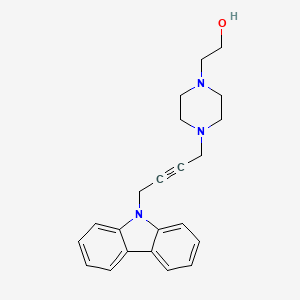 molecular formula C22H25N3O B11110691 2-{4-[4-(9H-carbazol-9-yl)but-2-yn-1-yl]piperazin-1-yl}ethanol 