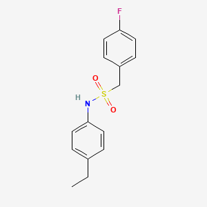 molecular formula C15H16FNO2S B11110698 N-(4-ethylphenyl)-1-(4-fluorophenyl)methanesulfonamide 