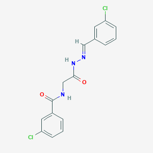 3-Chloro-N-(2-(2-(3-chlorobenzylidene)hydrazino)-2-oxoethyl)benzamide