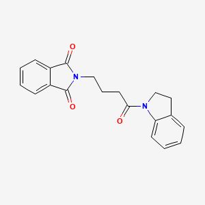 molecular formula C20H18N2O3 B11110706 2-[4-(2,3-Dihydro-1H-indol-1-yl)-4-oxobutyl]-1H-isoindole-1,3(2H)-dione 