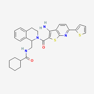 N-[(2-{[3-amino-6-(thiophen-2-yl)thieno[2,3-b]pyridin-2-yl]carbonyl}-1,2,3,4-tetrahydroisoquinolin-1-yl)methyl]cyclohexanecarboxamide