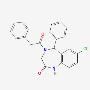 7-Chloro-5-phenyl-4-phenylacetyl-1,3,4,5-tetrahydro-benzo[e][1,4]diazepin-2-one