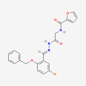 N-({N'-[(E)-[2-(Benzyloxy)-5-bromophenyl]methylidene]hydrazinecarbonyl}methyl)furan-2-carboxamide