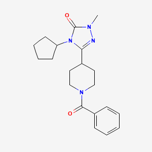 3-(1-benzoylpiperidin-4-yl)-4-cyclopentyl-1-methyl-1H-1,2,4-triazol-5(4H)-one