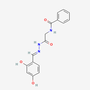 N-({N'-[(E)-(2,4-Dihydroxyphenyl)methylidene]hydrazinecarbonyl}methyl)benzamide