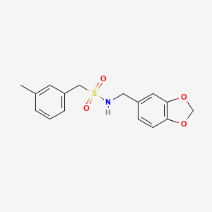 N-(1,3-benzodioxol-5-ylmethyl)-1-(3-methylphenyl)methanesulfonamide