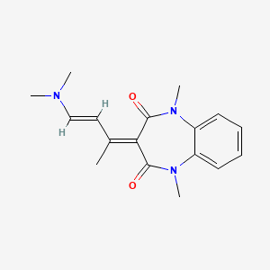 molecular formula C17H21N3O2 B11110837 3-[(3E)-4-(dimethylamino)but-3-en-2-ylidene]-1,5-dimethyl-1H-1,5-benzodiazepine-2,4(3H,5H)-dione 