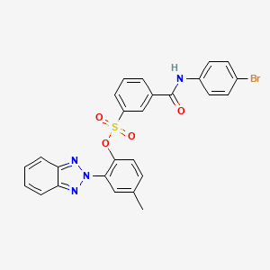 2-(2H-benzotriazol-2-yl)-4-methylphenyl 3-[(4-bromophenyl)carbamoyl]benzenesulfonate