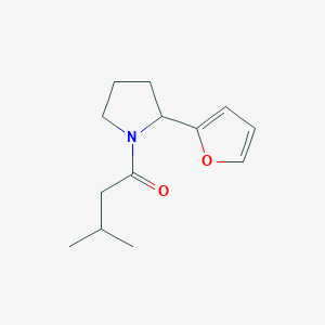 molecular formula C13H19NO2 B11110864 1-[2-(Furan-2-yl)pyrrolidin-1-yl]-3-methylbutan-1-one 