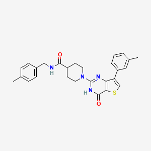 1-[7-(3-methylphenyl)-4-oxo-3H,4H-thieno[3,2-d]pyrimidin-2-yl]-N-[(4-methylphenyl)methyl]piperidine-4-carboxamide