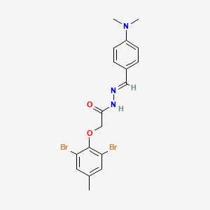 molecular formula C18H19Br2N3O2 B11110909 2-(2,6-dibromo-4-methylphenoxy)-N'-{(E)-[4-(dimethylamino)phenyl]methylidene}acetohydrazide 