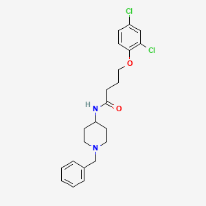 molecular formula C22H26Cl2N2O2 B11110919 N-(1-benzylpiperidin-4-yl)-4-(2,4-dichlorophenoxy)butanamide 