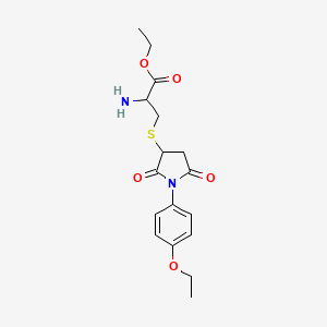 molecular formula C17H22N2O5S B11110922 ethyl S-[1-(4-ethoxyphenyl)-2,5-dioxopyrrolidin-3-yl]cysteinate 