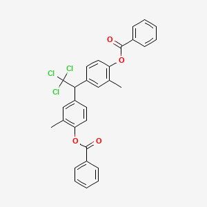 molecular formula C30H23Cl3O4 B11110934 (2,2,2-Trichloroethane-1,1-diyl)bis-2-methylbenzene-4,1-diyl dibenzoate 