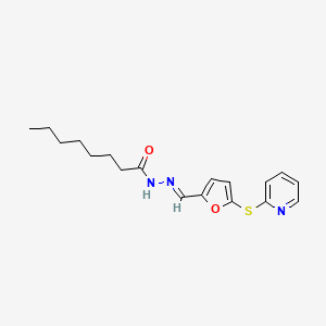 N'-[(E)-[5-(Pyridin-2-ylsulfanyl)furan-2-YL]methylidene]octanehydrazide