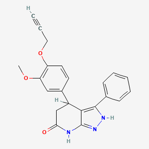 4-(3-Methoxy-4-prop-2-ynoxyphenyl)-3-phenyl-1,2,4,5-tetrahydropyrazolo[3,4-b]pyridin-6-one