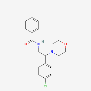 molecular formula C20H23ClN2O2 B11111016 N-[2-(4-chlorophenyl)-2-(morpholin-4-yl)ethyl]-4-methylbenzamide 