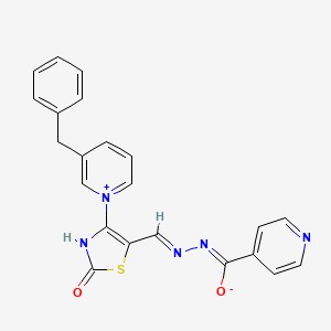 (NE,4Z)-N-[[4-(3-benzylpyridin-1-ium-1-yl)-2-oxo-3H-1,3-thiazol-5-yl]methylidene]pyridine-4-carbohydrazonate