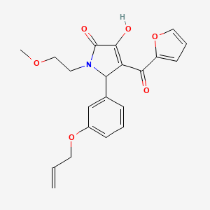 5-[3-(allyloxy)phenyl]-4-(2-furylcarbonyl)-3-hydroxy-1-(2-methoxyethyl)-1,5-dihydro-2H-pyrrol-2-one