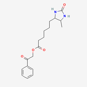 2-Oxo-2-phenylethyl 6-(5-methyl-2-oxoimidazolidin-4-yl)hexanoate