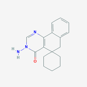 molecular formula C17H19N3O B11111080 3-amino-3H-spiro[benzo[h]quinazoline-5,1'-cyclohexan]-4(6H)-one 