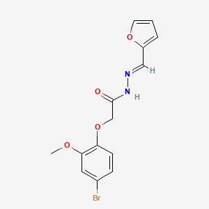 2-(4-bromo-2-methoxyphenoxy)-N'-[(E)-furan-2-ylmethylidene]acetohydrazide