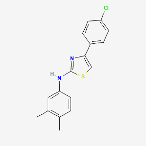 molecular formula C17H15ClN2S B11111100 4-(4-chlorophenyl)-N-(3,4-dimethylphenyl)-1,3-thiazol-2-amine 