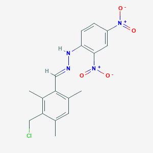 molecular formula C17H17ClN4O4 B11111152 (1E)-1-[3-(chloromethyl)-2,4,6-trimethylbenzylidene]-2-(2,4-dinitrophenyl)hydrazine 