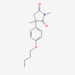 molecular formula C16H21NO3 B11111153 3-(4-Butoxyphenyl)-1,3-dimethylpyrrolidine-2,5-dione CAS No. 62582-38-1