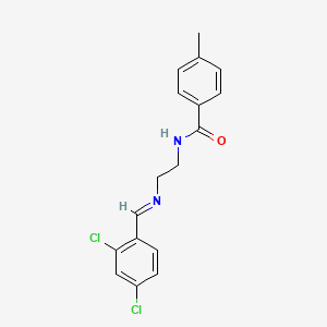 N-(2-{[(E)-(2,4-dichlorophenyl)methylidene]amino}ethyl)-4-methylbenzamide