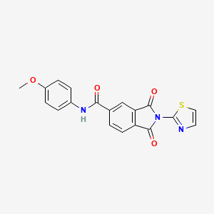 N-(4-methoxyphenyl)-1,3-dioxo-2-(1,3-thiazol-2-yl)-2,3-dihydro-1H-isoindole-5-carboxamide