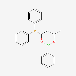 molecular formula C22H22BO2P B11111204 (6-Methyl-2-phenyl-1,3,2-dioxaborinan-4-yl)(diphenyl)phosphane 