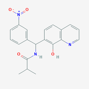 N-[(8-Hydroxy-quinolin-7-yl)-(3-nitro-phenyl)-methyl]-isobutyramide