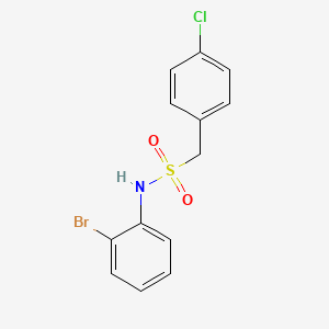 molecular formula C13H11BrClNO2S B11111255 N-(2-bromophenyl)-1-(4-chlorophenyl)methanesulfonamide 