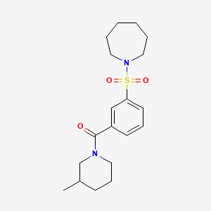 molecular formula C19H28N2O3S B11111279 [3-(Azepan-1-ylsulfonyl)phenyl](3-methylpiperidin-1-yl)methanone 