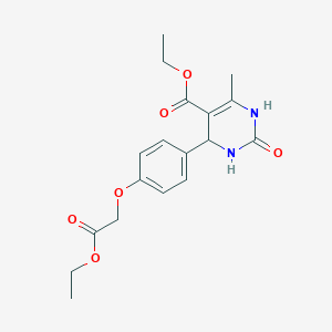 molecular formula C18H22N2O6 B11111304 Ethyl 4-[4-(2-ethoxy-2-oxoethoxy)phenyl]-6-methyl-2-oxo-1,2,3,4-tetrahydropyrimidine-5-carboxylate 