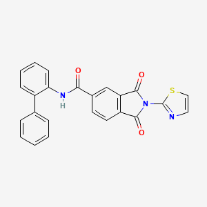 molecular formula C24H15N3O3S B11111307 N-(biphenyl-2-yl)-1,3-dioxo-2-(1,3-thiazol-2-yl)-2,3-dihydro-1H-isoindole-5-carboxamide 