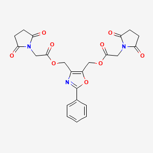 (2-Phenyl-1,3-oxazole-4,5-diyl)dimethanediyl bis[(2,5-dioxopyrrolidin-1-yl)acetate]