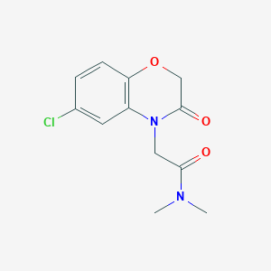 molecular formula C12H13ClN2O3 B11111321 2-(6-Chloro-3-oxo-3,4-dihydro-2H-1,4-benzoxazin-4-YL)-N,N-dimethylacetamide CAS No. 26509-18-2