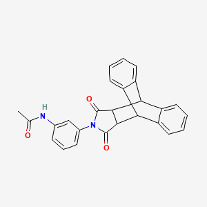 N-[3-(16,18-dioxo-17-azapentacyclo[6.6.5.0~2,7~.0~9,14~.0~15,19~]nonadeca-2,4,6,9,11,13-hexaen-17-yl)phenyl]acetamide (non-preferred name)