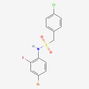 N-(4-bromo-2-fluorophenyl)-1-(4-chlorophenyl)methanesulfonamide