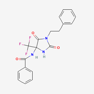 N-[2,5-dioxo-1-(2-phenylethyl)-4-(trifluoromethyl)imidazolidin-4-yl]benzamide