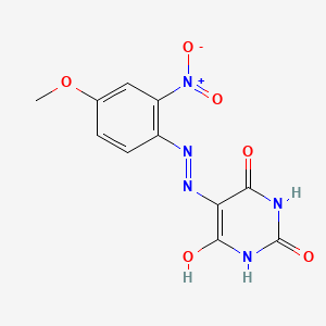 molecular formula C11H9N5O6 B11111366 Alloxan, 5-((4-methoxy-2-nitrophenyl)hydrazone) CAS No. 31353-87-4