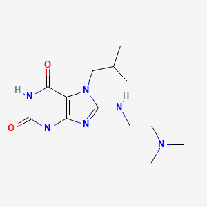 molecular formula C14H24N6O2 B11111367 8-(2-Dimethylamino-ethylamino)-7-isobutyl-3-methyl-3,7-dihydro-purine-2,6-dione 