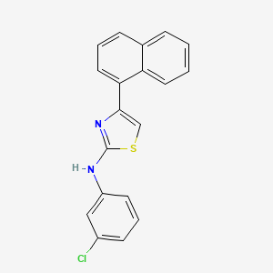 molecular formula C19H13ClN2S B11111374 N-(3-chlorophenyl)-4-(naphthalen-1-yl)-1,3-thiazol-2-amine 