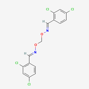 molecular formula C15H10Cl4N2O2 B11111397 (E,E)-N,N'-[Methylenebis(oxy)]bis[1-(2,4-dichlorophenyl)methanimine] 