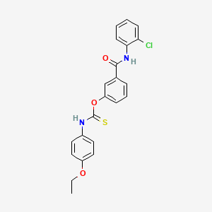 molecular formula C22H19ClN2O3S B11111438 O-{3-[(2-chlorophenyl)carbamoyl]phenyl} (4-ethoxyphenyl)carbamothioate 