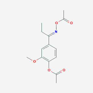 4-[(1E)-N-(acetyloxy)propanimidoyl]-2-methoxyphenyl acetate