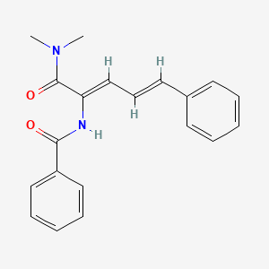 N-[(2Z,4E)-1-(dimethylamino)-1-oxo-5-phenylpenta-2,4-dien-2-yl]benzamide